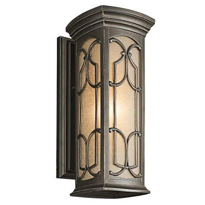Image of Franceasi 1 Light Outdoor Medium Wall Lantern Olde Bronze IP44, E27