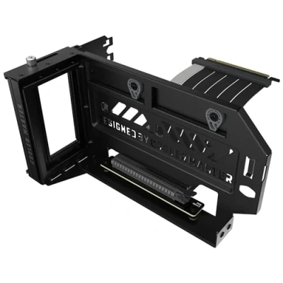 Image of Cooler Master Vertical GPU Holder Kit V3, for E ATX/ATX/mATX PC Case &amp; PCI 4.0 Devices, Adjustable Modular Video Card Support, Thick SGCC Steel Bracket, 165 mm Riser Cable Included Black