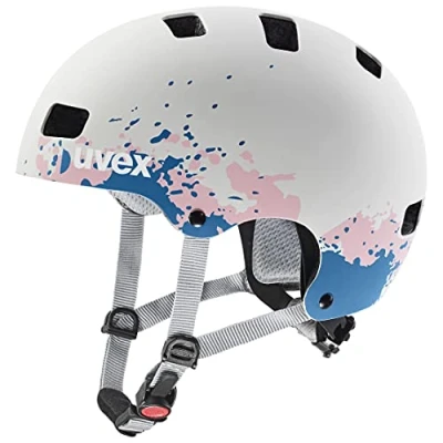 Image of uvex Kid 3 cc Sturdy Kids Bike Helmet for Children Individual Fit Optimized Ventilation Grey Grapefruit Matt 55 58 cm
