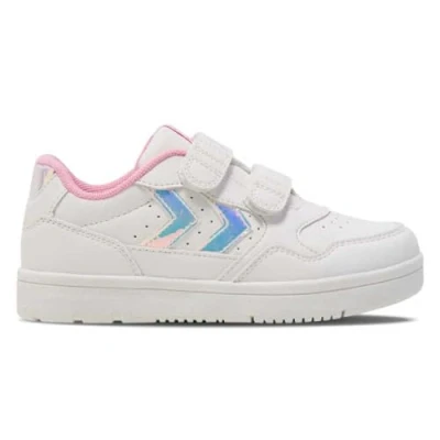 Image of hummel SLIMMER STADIL LOW JR boys&#039;s Children&#039;s Shoes (Trainers) in Blue
