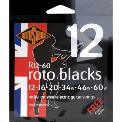 Image of Rotosound R Roto electric guitar nickel plated set Custom gauge 12 60 R12