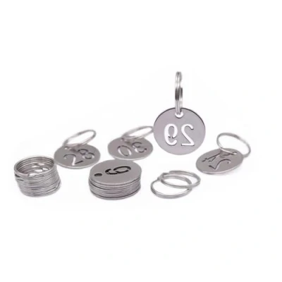Image of NanTun Stainless Steel Number Tags 30Pcs, Key with Rings for Numbers 1 to 30