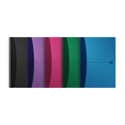 Image of Oxford Poly Opaque Wirebound Notebook A4 Assorted (5 Pack) 100101918
