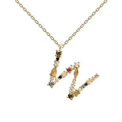 Image of PDPAOLA Letter W Necklace 925 Sterling Silver 18k Gold Plated Jewellery for Women