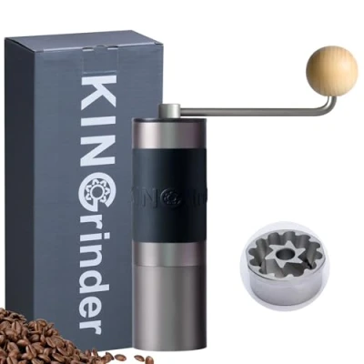 Image of 【Famous KOL Recommended】 KINGrinder K2 Straight Handle Manual Coffee Grinder with 140 Adjustable Grinding Levels for Aeropress, French Press, Drip, Espresso, 25g Capacity
