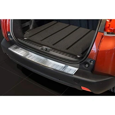 Image of Stainless Steel Rear bumper protector compatible with Peugeot 2008 2013 2016 &amp; &#039;Ribs&#039;