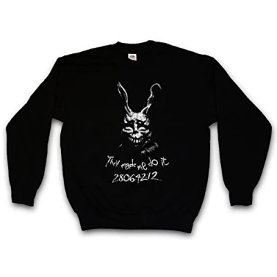 Image of Urban Backwoods Frank The Rabbit Sweatshirt Pullover Sweater Sizes S 3XL Black