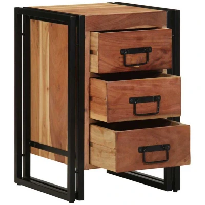 Image of vidaXL Bedside Cabinet 40x40x59 cm Solid Wood Acacia