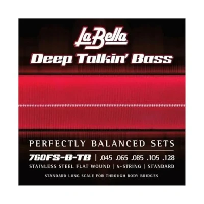 Image of La Bella 760FS B TB Deep Talkin&#039; Bass Flats Standard 45 105, 5 String, Thru Body