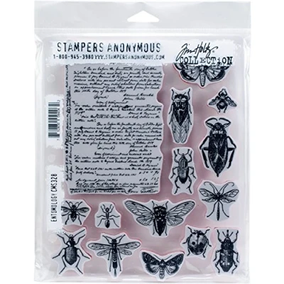 Image of Tim Holtz Stampers Anon Cling RBBR Stamp Set Entomology, Multicolor, One Size