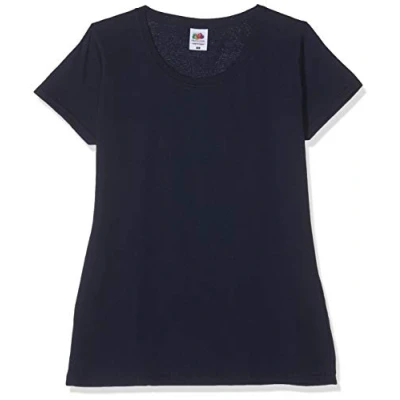 Image of Fruit of the Loom Women&#039;s Lady Fit Original Tee, 3 Pack T Shirt, Blue (Deep Navy Az), 14 (Size:2XL) (Pack 3)