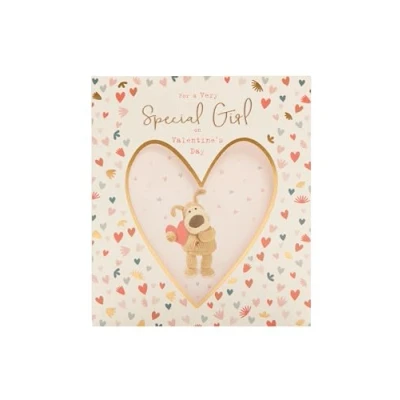 Image of Boofle Valentine&#039;s Day Card For A Special Girl Cute Design