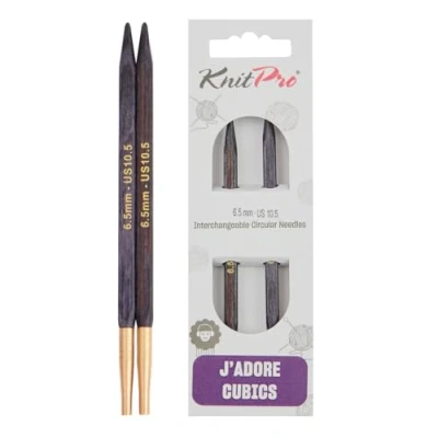 Image of KnitPro J&#039;Adore Cubics Knit Pins Circular Interchangeable Knitting Needles for 60cm Cable and Above 6.50mm