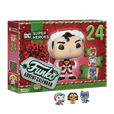 Image of Funko Advent Calendar: DC 2023 Superman Comics 24 Days Of Surprise Collectable Vinyl Mini Figures Mystery Box Gift Idea Holiday Xmas for Girls, Boys &amp; Kids Christmas Countdown