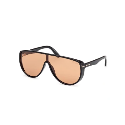 Image of TOM FORD Man FT1182 ACHILLES 01E Sunglasses Injected Black Brown Mask Photochromatic