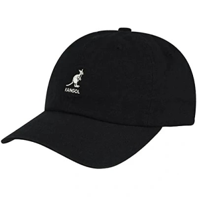 Image of Kangol Washed Baseball Cap, Black (Black), One size