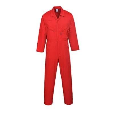 Image of Portwest C813 Men&#039;s Liverpool Lightweight Safety Coverall Boiler Suit Overalls Red, X Large