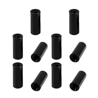 Image of sourcingmap 10Pcs M3 x 12mm Round Aluminum Column Alloy Standoff Spacer Stud Fastener for Quadcopter Black