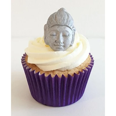 Image of 6 Silver Sugar buddhas edible &amp; handmade with love in the UK!