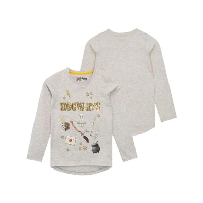 Image of Harry Potter Girls Hogwarts Long Sleeve Top Grey Age 10 to 11 Years