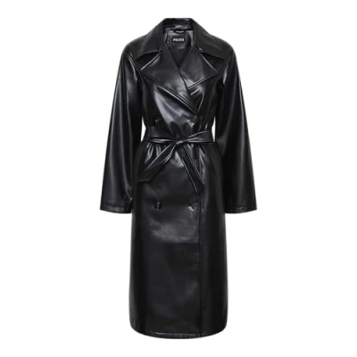 Image of Pieces Pcnatrix Trenchcoat, Women&#039;s, Size: Large, Black