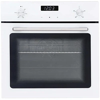 Image of SIA SO103WH 60cm White Built In Single Electric True Fan Oven With Digital Timer