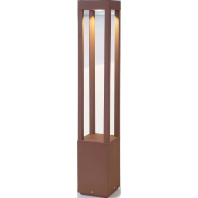 Image of Agra LED Outdoor Bollard Light Rust Brown IP54
