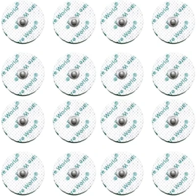 Image of Tens Electrode Pads (16pcs) Round Self Adhesive Electrodes with 3.5mm Stud Connection Targeted Pain Relief Compatible Beurer, Sanitas Devices