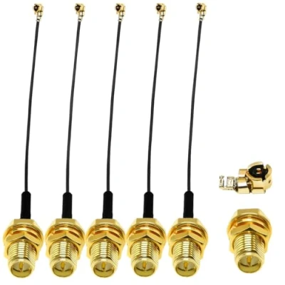 Image of TUOLNK 5 Pack 6inch IPX to RP SMA Female Wifi Antenna Pigtail Cable 1.13mm Extension IPX/U.FL Bulkhead 15cm Coaxial