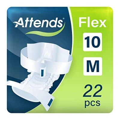 Image of ATTENDS Flex Pack of 22 Straight Incontinence Protectors 10 m Greyish