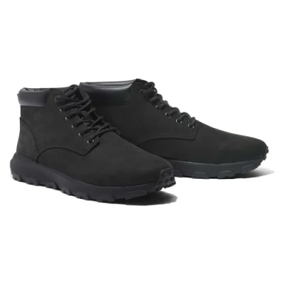 Image of Timberland Winsor PARK Chukka Hightop trainers, Men&#039;s, Size: 12.5, Black Nubuck/textile