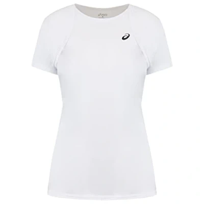 Image of Asics Logo Womens White T Shirt Cotton Size X Large