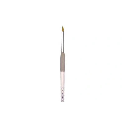 Image of Soft Grip Golden Taklon Short Round Brush Size 6 (SG255 6)