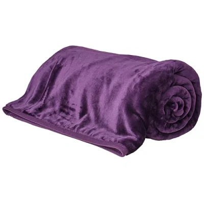 Image of Rohi Luxury Fleece Throw Blanket Double Super Soft Warm &amp; Fluffy Plum for Sofa Bed Couch 150x200cm