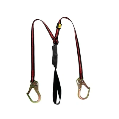 Image of Honeywell Miller H500 Arc Flash Twin Leg Lanyard FPLARCM TEU, Length 1.8m, Protected Label Pouch, Energy Absorber, Suitable for Rail/Utilities/Construction