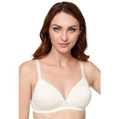 Image of Nur Die Women&#039;s Traumweich BH, 835680 Bra, White Weiß (offwhite 146), 40CC