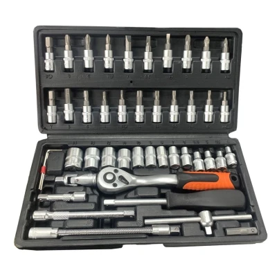 Image of Rolson 38664 46 Pc 1/4&quot; Dr Metric CRV Socket &amp; Bit Set