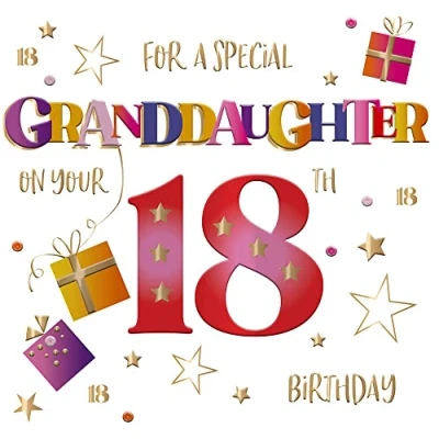 Image of Special Granddaughter On Your 18th Birthday Greeting Card Talking Pictures Cards SCER0208/18