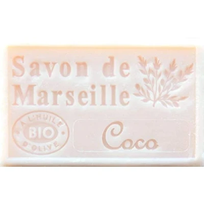 Image of SAVON DE MARSEILLE 125g, French Soap, Vegetable Soap (Coconut (Coco))