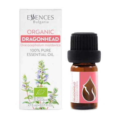 Image of Essences Bulgaria Organic Moldavian Dragonhead Essential Oil 5ml Dracocephalum Moldavica 100% Pure and Natural Undiluted Therapeutic Grade Family Owned Farm Steam Distilled Non GMO