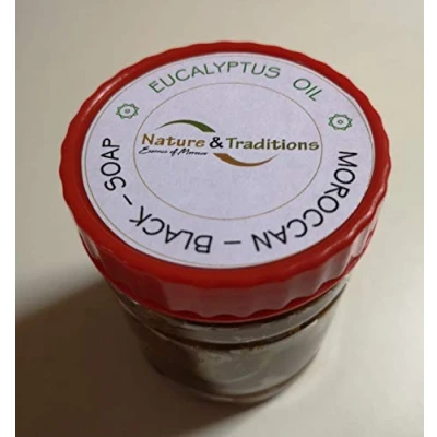 Image of Moroccan Black Soap/Argan Oil/Lavander/Rose Beldi Hammam SPA Pure Natural 250g (Eucalyptus)