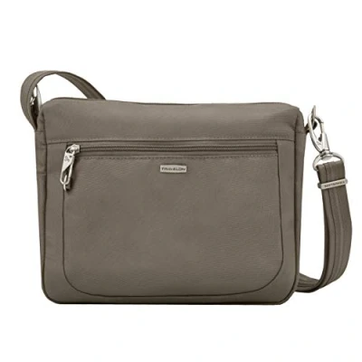 Image of Travelon Anti Theft Classic Small E/W Cross Body Bag, Nutmeg,10.5 x 8.5 2.5