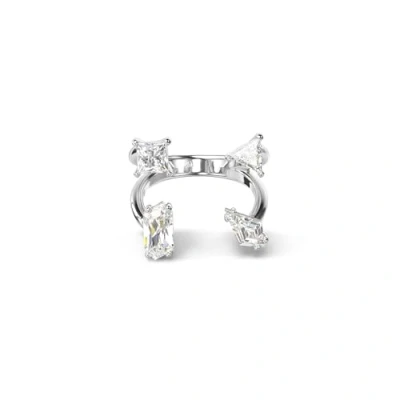 Image of Swarovski Mesmera Open Ring with White Crystals in Mixed Cuts, from the Collection, Size 52
