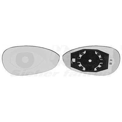 Image of 0071740497, 71740497, 71740499 Wing Mirror Glass VAN WEZEL 1624838 Right FIAT: Grande Punto Hatchback, III 500 Hatchback