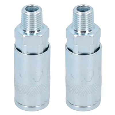 Image of Air Line Hose Connector Fitting Female Quick Release 1/4 inch BSP Male 2pk FT008
