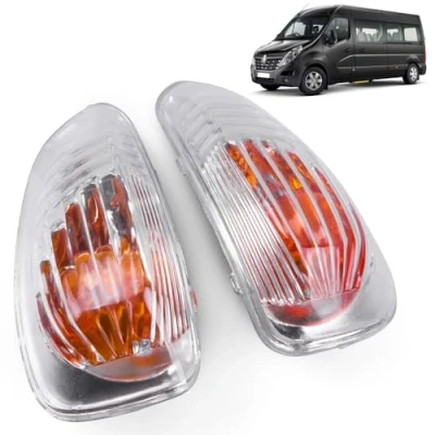 Image of ROBUST Mirror Indicator Light Lens Right Driver &amp; Left Passenger Side For Renault Master Nissan NV400 Vauxhall Movano 261603141R 95508976 4405993 2616000Q0A