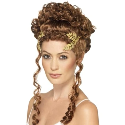 Image of Smiffys Laurel Leaf Headpiece, Gold , Legends &amp; Myths Fancy Dress, Adult Dress Up Accessories