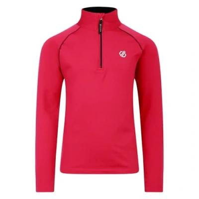 Image of Dare2B Kids&#039; Consist II Recycled core Stretch Midlayer with iLUS fabric, perfect for Hiking, Skiing &amp; Snowboarding Berry Pink