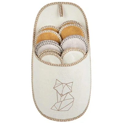 Image of ONVAYA® ABS Guest Slippers fox Cream Set of 6 Non Slip Sole Felt Size 36 45 Slippers, cream, 36/45 EU