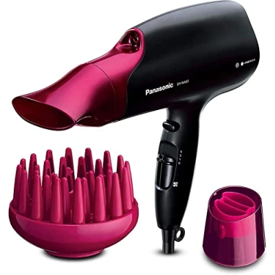 Image of Panasonic EH NA65 Nanoe Hair Dryer with Diffuser, Quick Dry &amp; Styling Nozzle Visibly Improved Shine (Pink), Gifts for women
